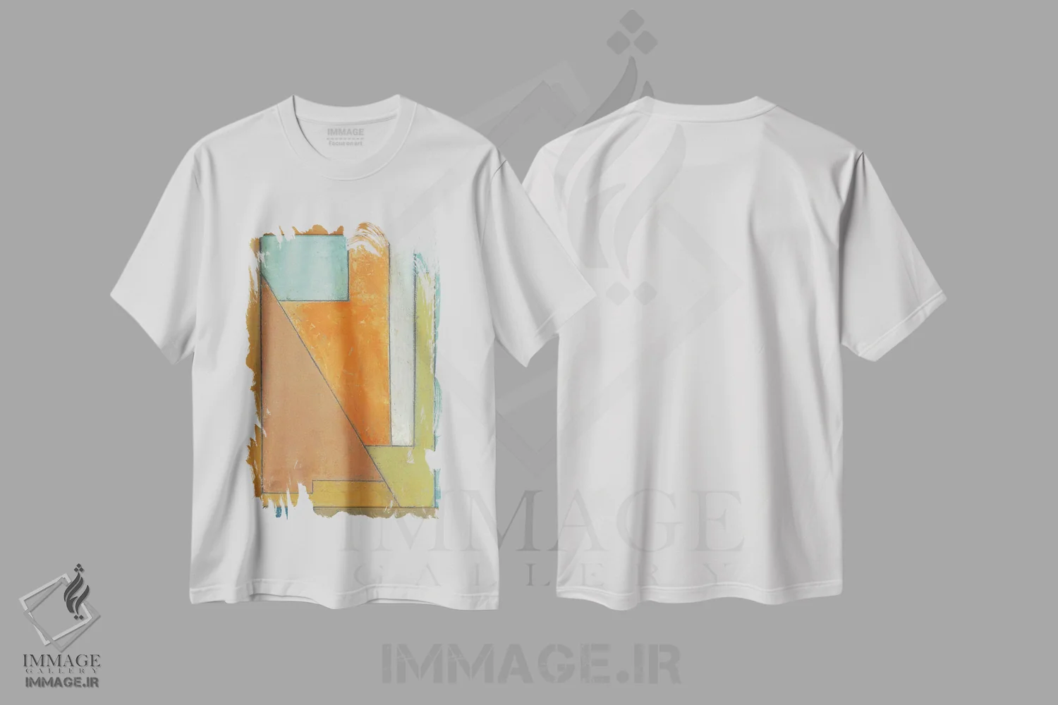 تیشرت سفید طرح دار مطالعات کوچک بیست وهفتم اثر استیفن چیمینی | immage.ir