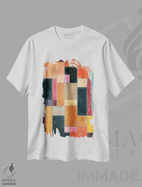 تیشرت سفید طرح دار عمیق، عمیق تر، عمیق ترین اثر استیفن چیمینی | immage.ir
