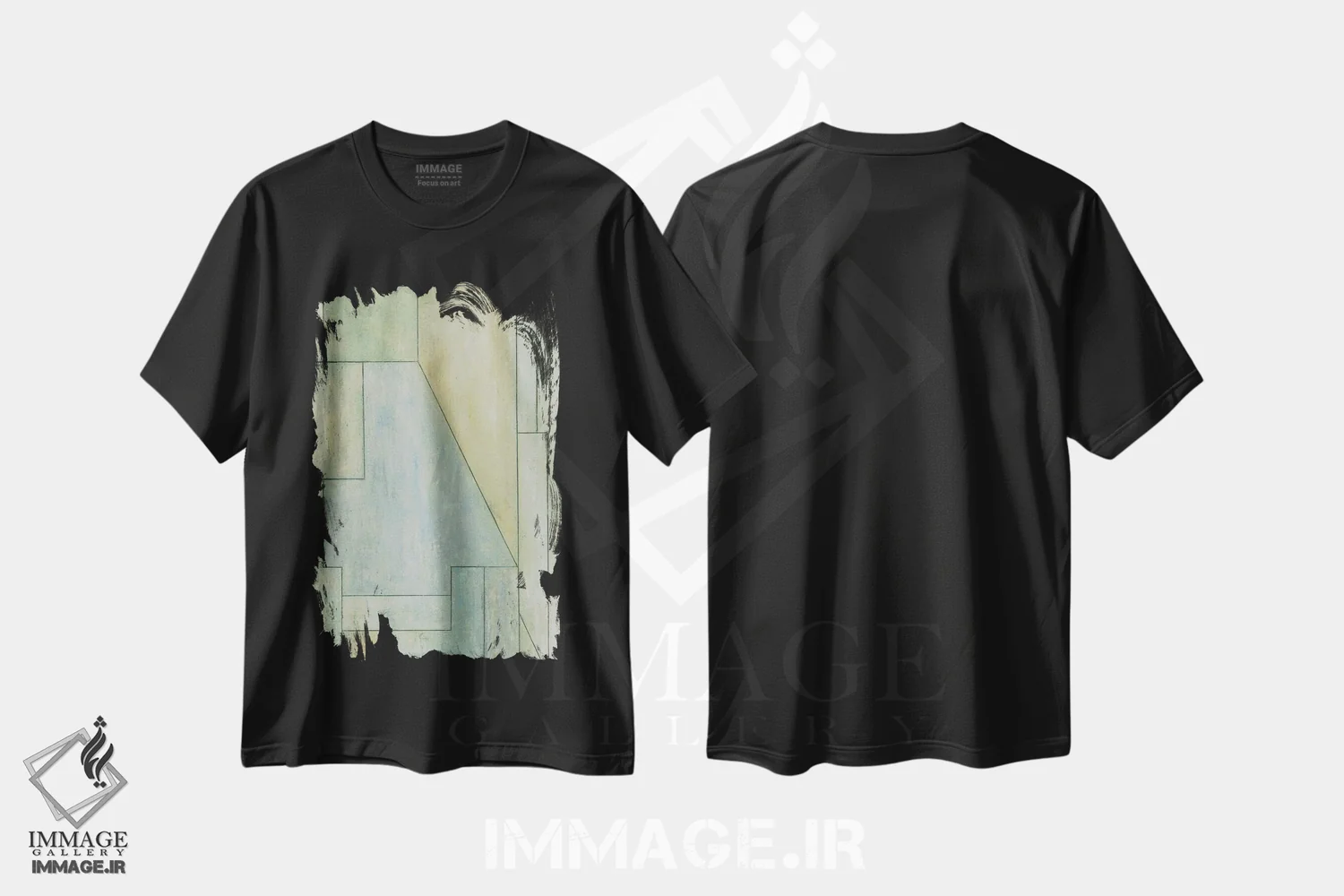 تیشرت مشکی طرح دار نماد زمین اثر استیفن چیمینی | immage.ir