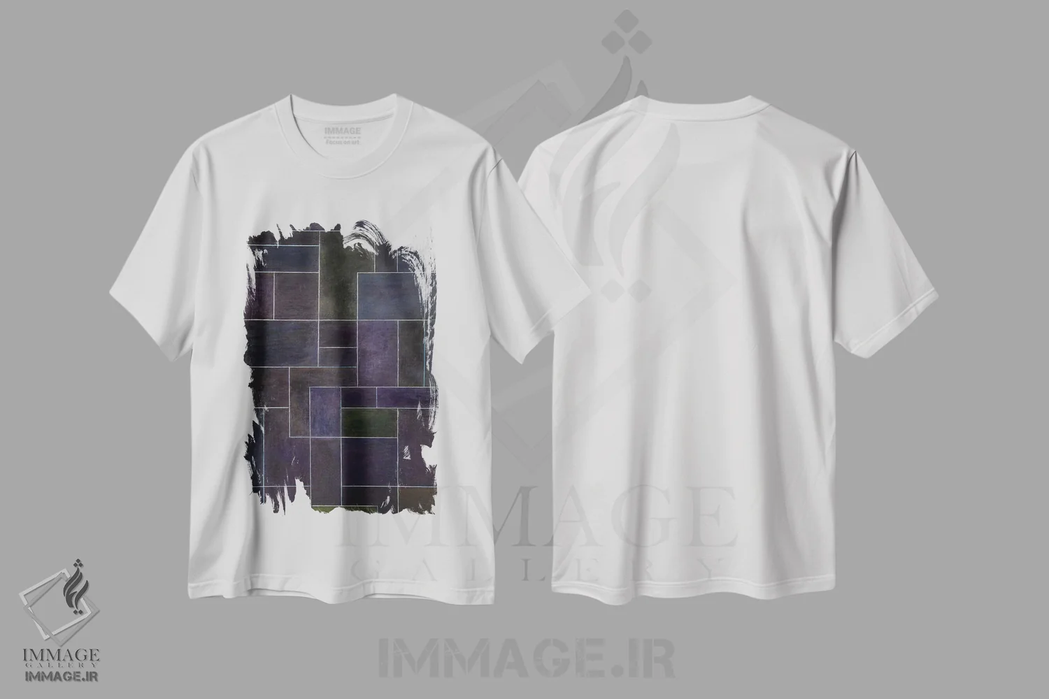 تیشرت سفید طرح دار رویاهای شبانه اثر استیفن چیمینی | immage.ir