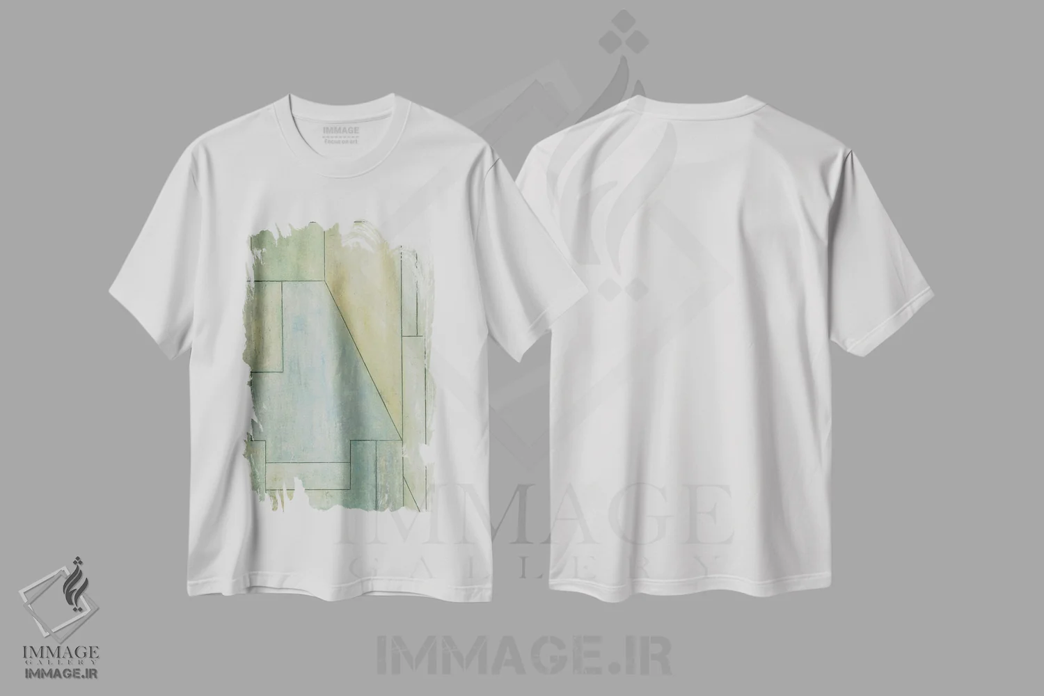 تیشرت سفید طرح دار نماد زمین اثر استیفن چیمینی | فروشگاه ایماژ