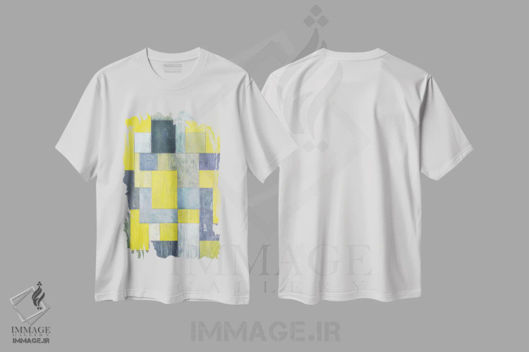تیشرت سفید طرح دار بهشت شهری اثر استیفن چیمینی | immage.ir