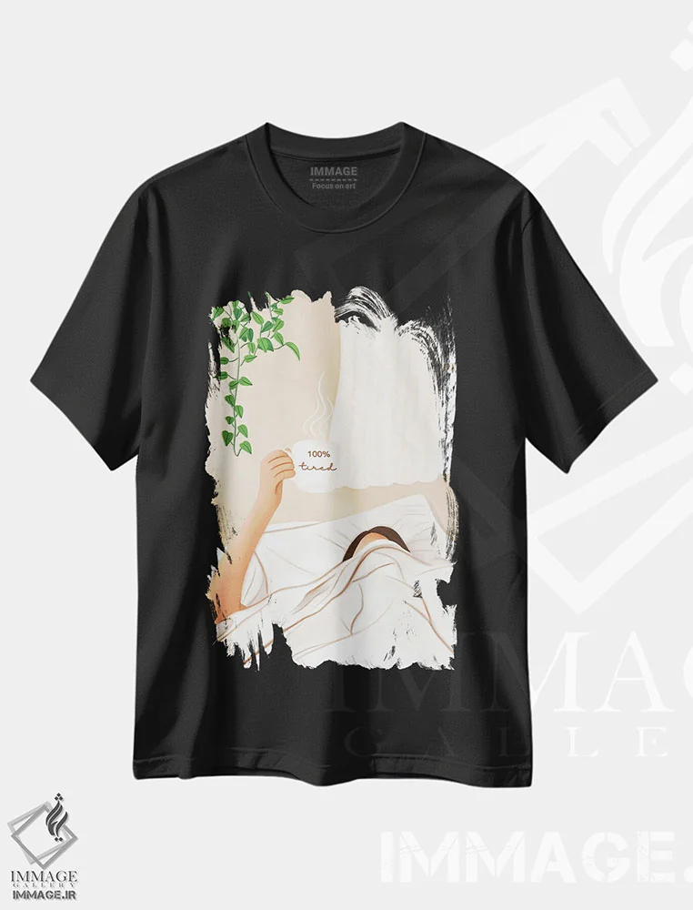 تیشرت مشکی طرح دار خسته، هنر دیجیتال اثر اله چیریتسکو | immage.ir