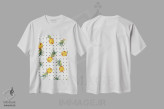 تیشرت سفید طرح دار خال خالی آناناسی، تزئینی اثر کت کوکیلت | immage.ir