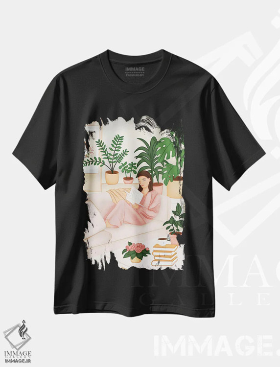 تیشرت مشکی طرح دار زندگی گرم تر خواهد شد، هنر دیجیتال اثر اله چیریتسکو | فروشگاه ایماژ
