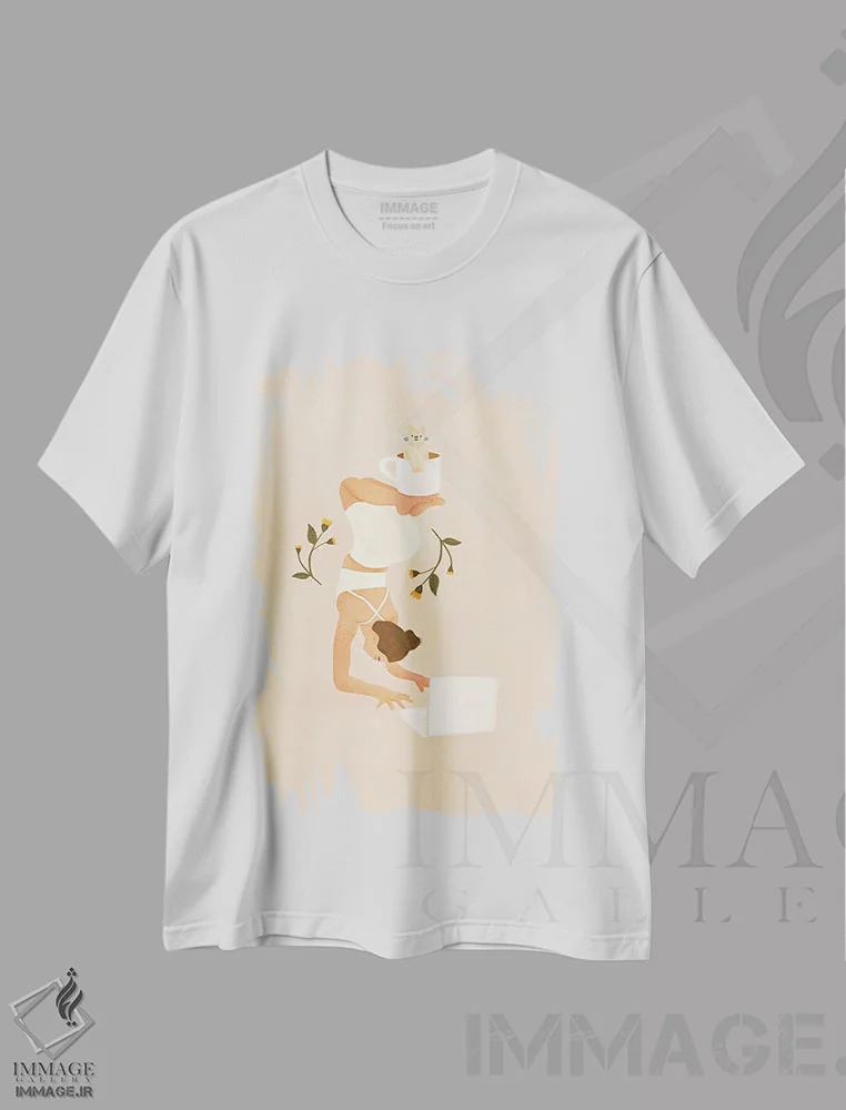 تیشرت سفید طرح دار هفته ای طولانی، هنر دیجیتال اثر اله چیریتسکو | immage.ir