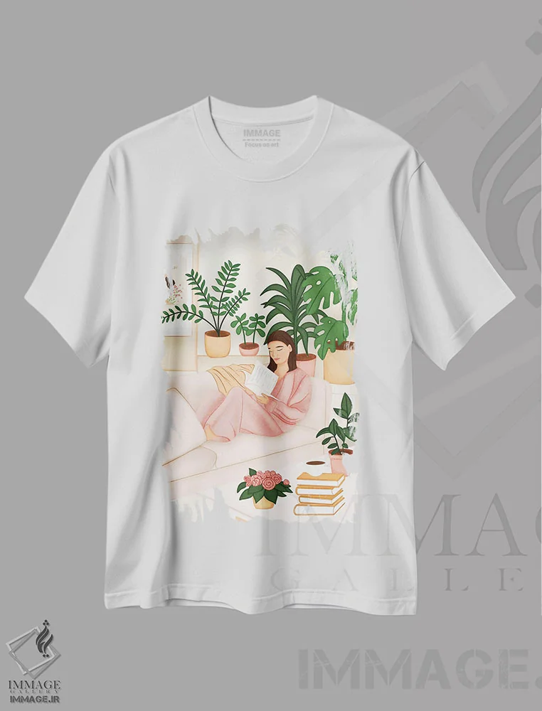 تیشرت سفید طرح دار زندگی گرم تر خواهد شد، هنر دیجیتال اثر اله چیریتسکو | immage.ir