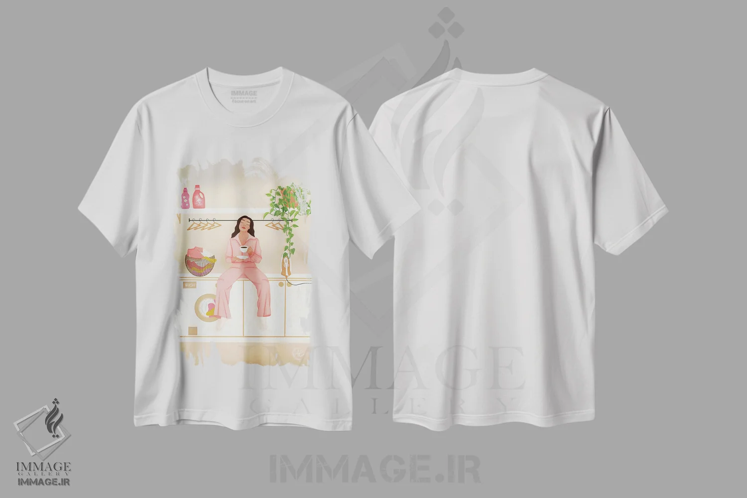 تیشرت سفید طرح دار روز شستشوی لباس ها، هنر دیجیتال اثر اله چیریتسکو | immage.ir
