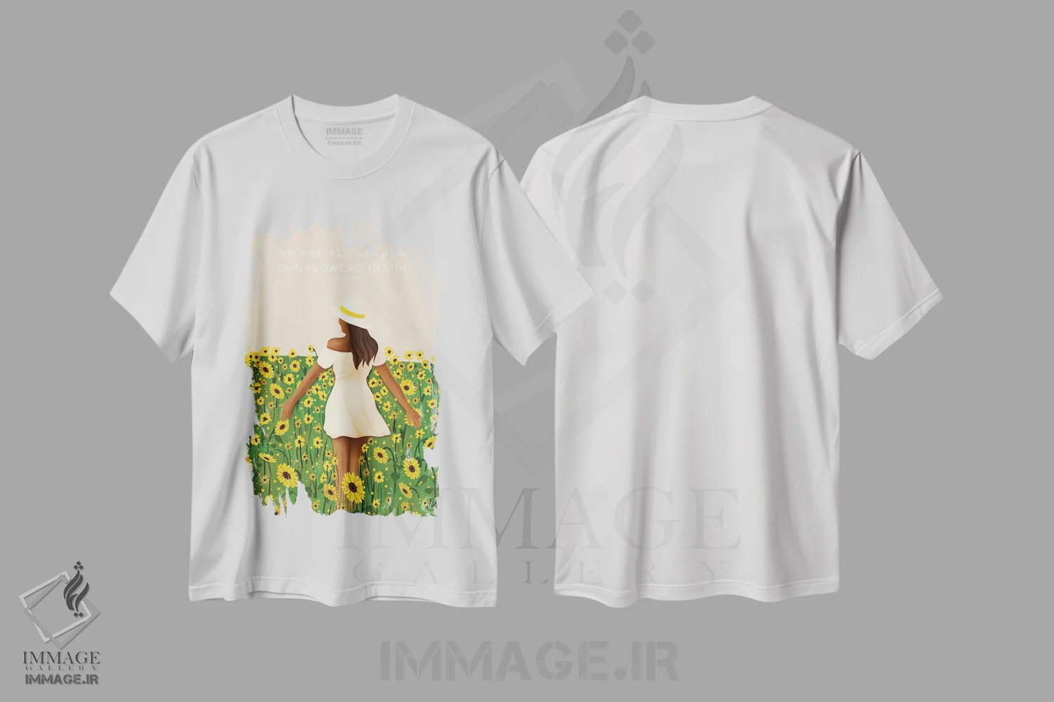 تیشرت سفید طرح دار آثار اله چیریتسکو - immage.ir