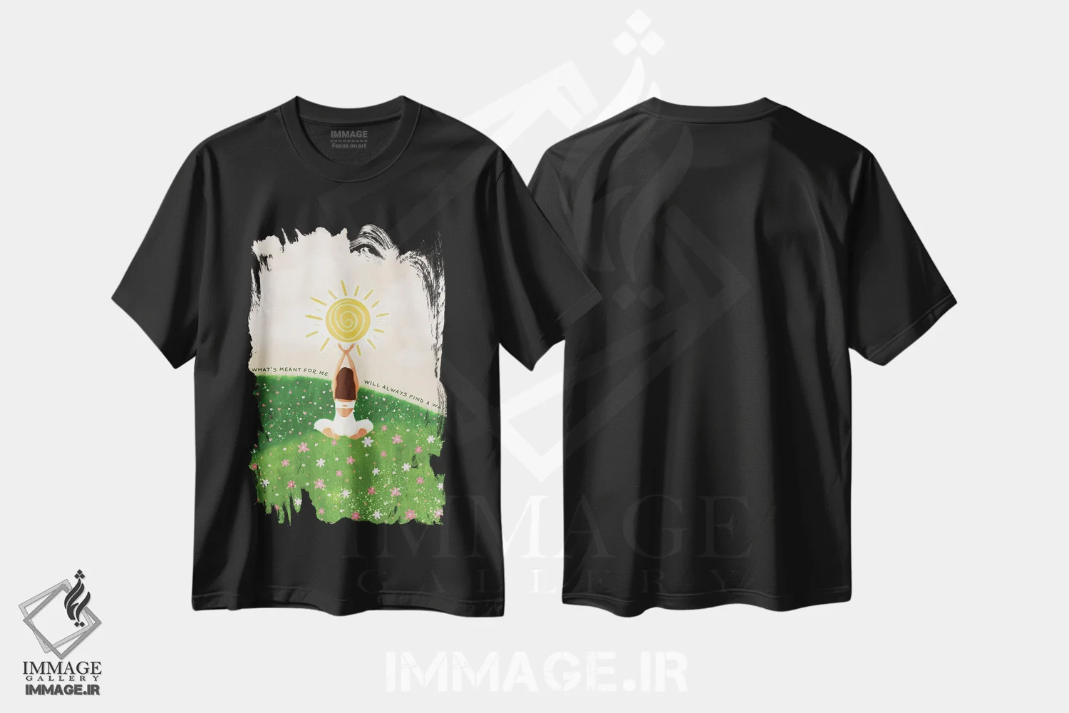 تیشرت مشکی طرح دار آنچه برای من مقدر شده است، هنر دیجیتال اثر اله چیریتسکو | فروشگاه ایماژ