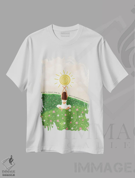 تیشرت سفید طرح دار آنچه برای من مقدر شده است، هنر دیجیتال اثر اله چیریتسکو | immage.ir