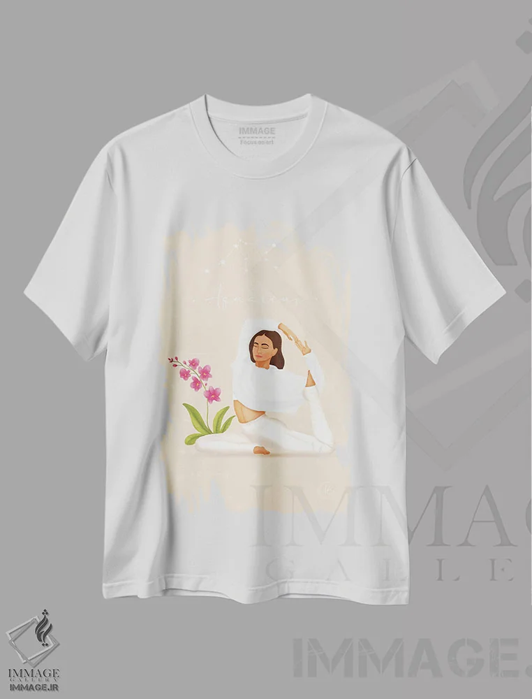 تیشرت سفید طرح دار آکواریوس، هنر دیجیتال اثر اله چیریتسکو | immage.ir