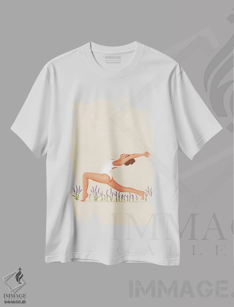 تیشرت سفید طرح دار جمینی، هنر دیجیتال اثر اله چیریتسکو | فروشگاه ایماژ
