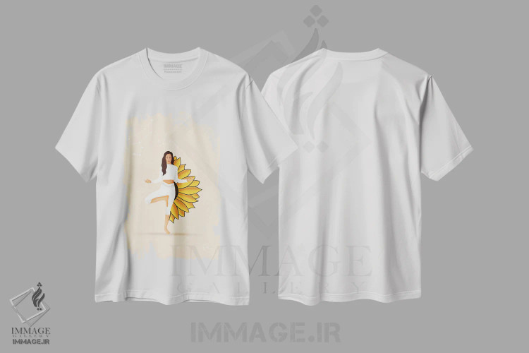 تیشرت سفید طرح دار لئو، هنر دیجیتال اثر اله چیریتسکو | فروشگاه ایماژ