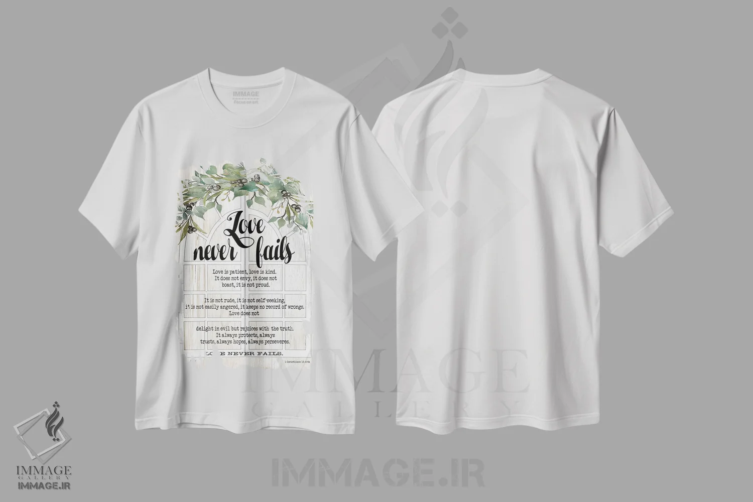 تیشرت سفید طرح دار تزئین تمشک؛ عشق هیچ گاه شکست نمی خورد، تزئینی اثر سیندی جیکوبز | immage.ir