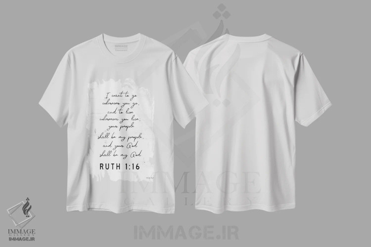 تیشرت سفید طرح دار روت ۱:۱۶، دکور روستایی اثر سیندی جیکوبز | فروشگاه ایماژ