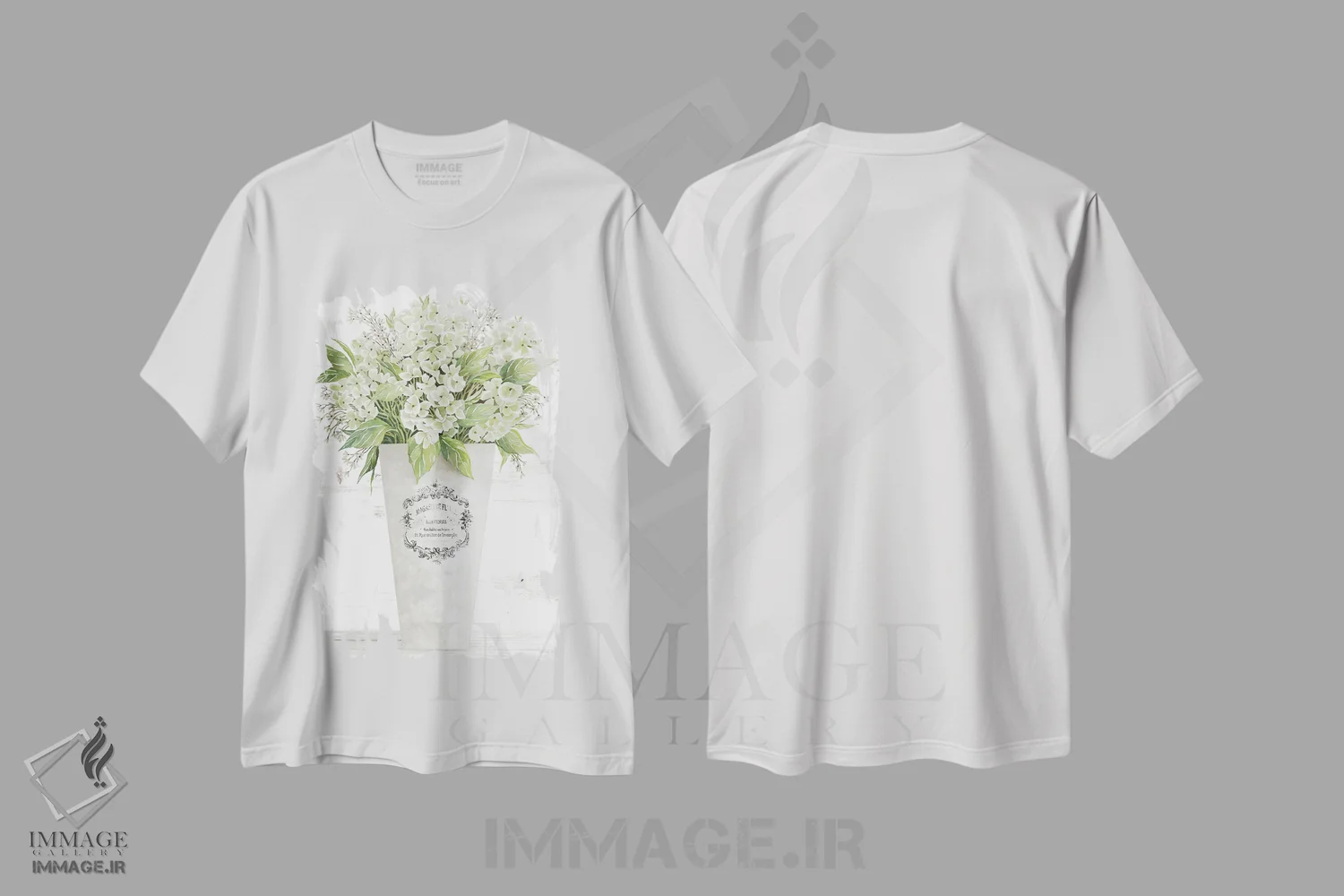 تیشرت سفید طرح دار گل های هورتانسیا، دکور روستایی اثر سیندی جیکوبز | immage.ir