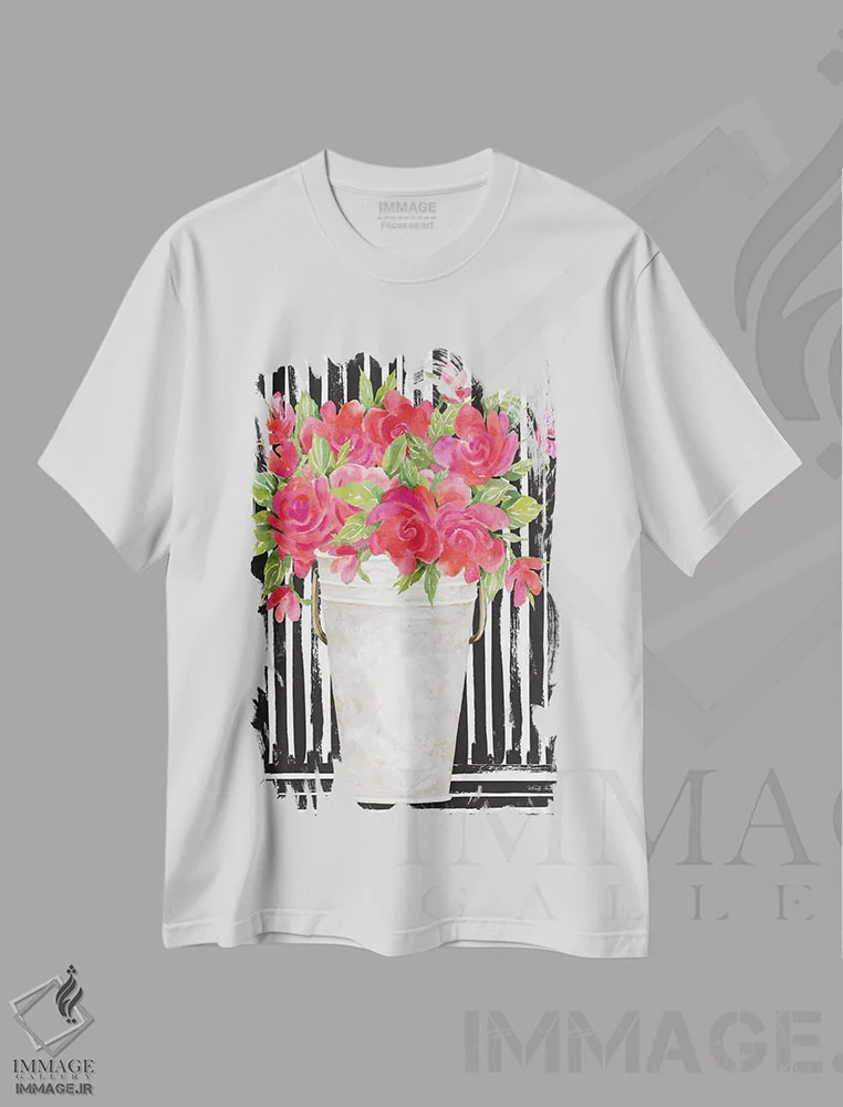 تیشرت سفید طرح دار فوکوسیاها II، تزئینی اثر سیندی جیکوبز | immage.ir