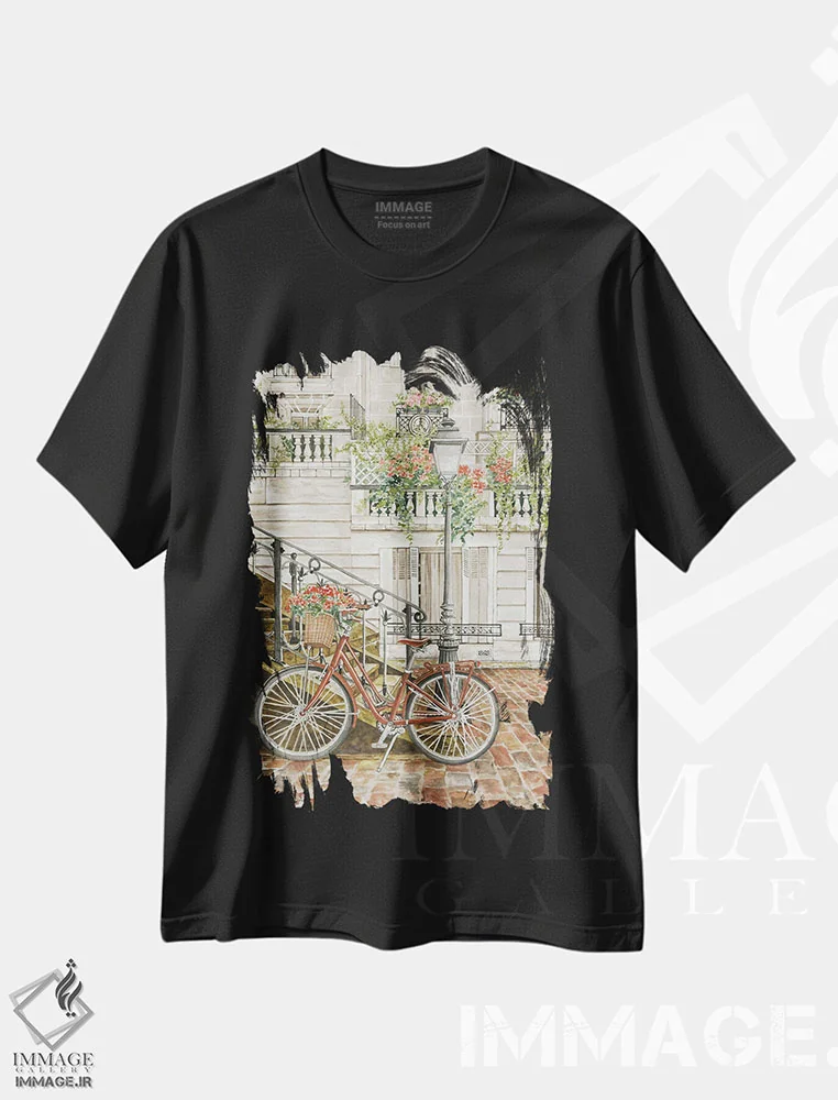 تیشرت مشکی طرح دار جذابیت سنگفرش، دکور معاصر اثر سیندی جیکوبز | immage.ir