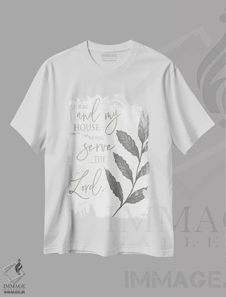 تیشرت سفید طرح دار اما من و خانواده ام، دکور روستایی اثر سیندی جیکوبز | فروشگاه ایماژ