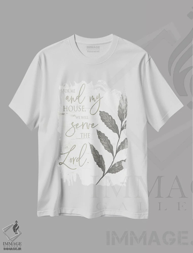 تیشرت سفید طرح دار اما من و خانواده ام، دکور روستایی اثر سیندی جیکوبز | فروشگاه ایماژ