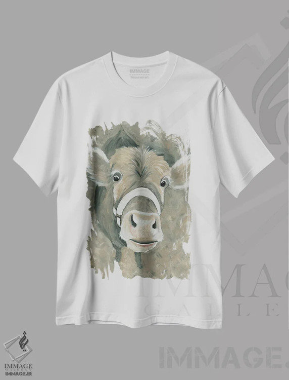 تیشرت سفید طرح دار چشم های بزرگ، دکور روستایی اثر سیندی جیکوبز | immage.ir