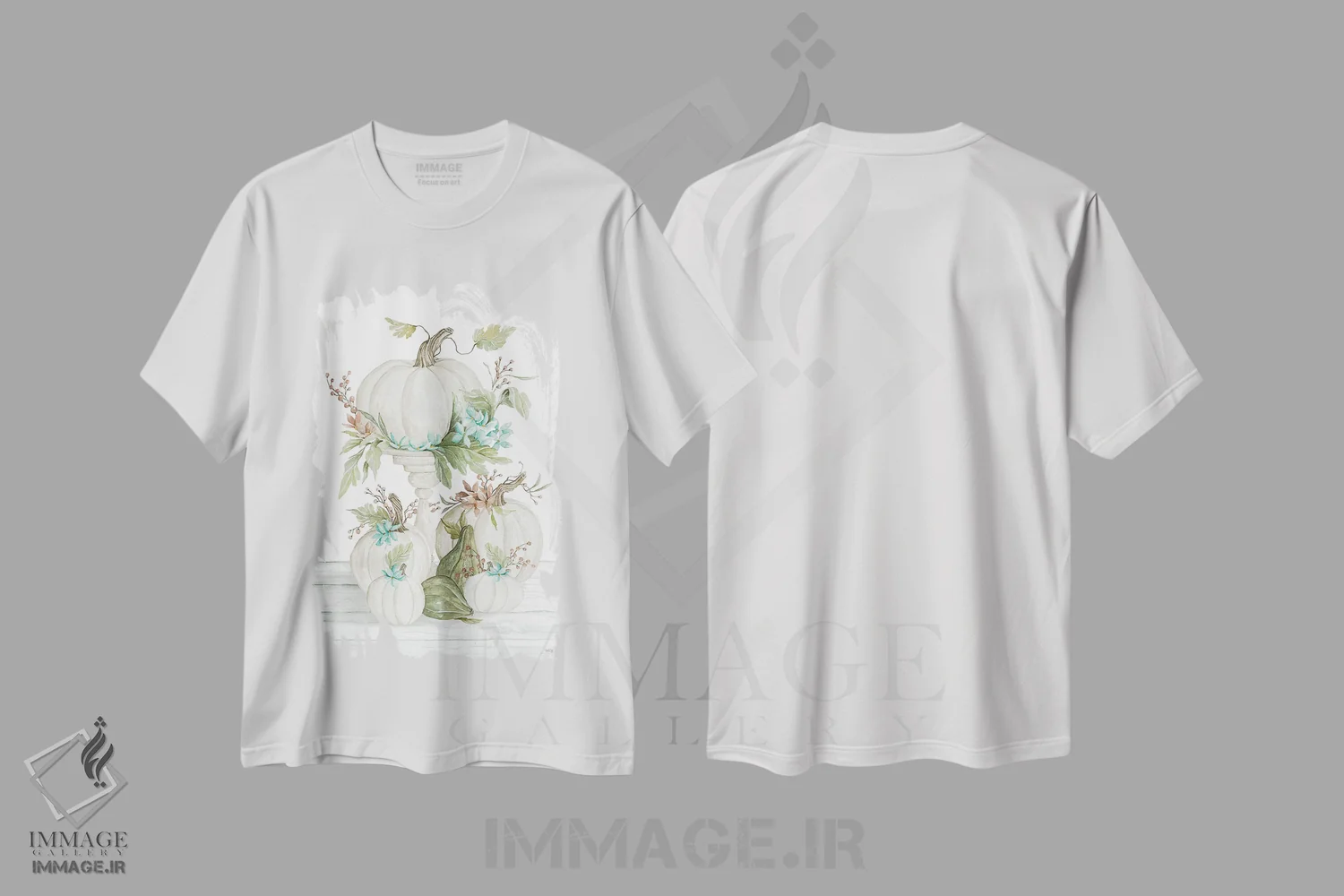 تیشرت سفید طرح دار کدوهای قشنگ، دکور روستایی اثر سیندی جیکوبز | immage.ir