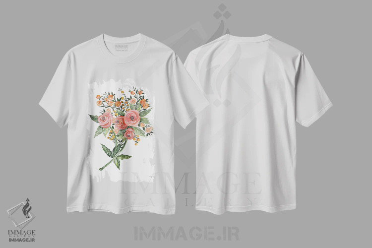 تیشرت سفید طرح دار آلالهٔ گیاهی، دکور روستایی اثر سیندی جیکوبز | immage.ir