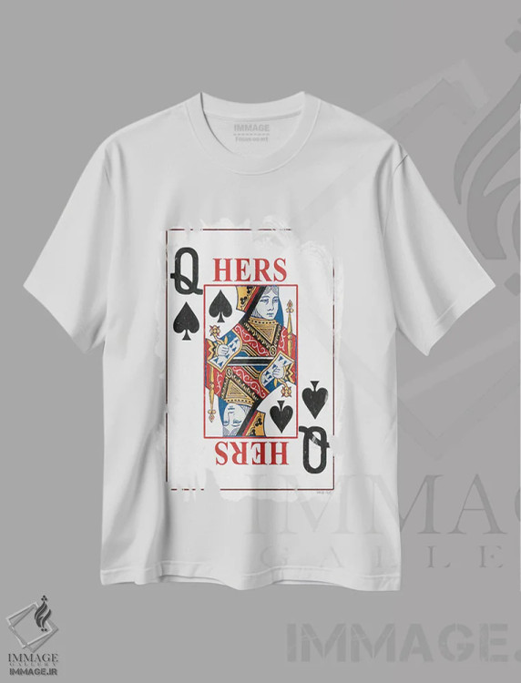 تیشرت سفید طرح دار ملکه، هنر دیجیتال اثر سیندی جیکوبز | فروشگاه ایماژ