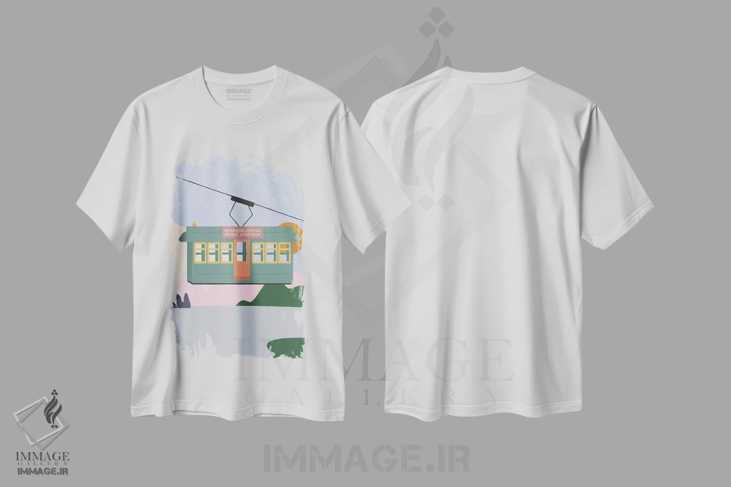 تیشرت سفید طرح دار سریع، تزئینی اثر کارمن جابیر | immage.ir