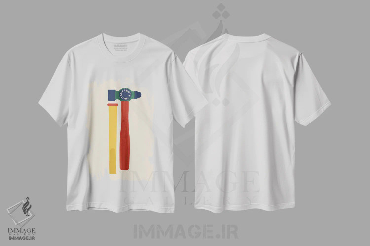 تیشرت سفید طرح دار به تلاش ادامه بده، تزئینی اثر کارمن جابیر | immage.ir