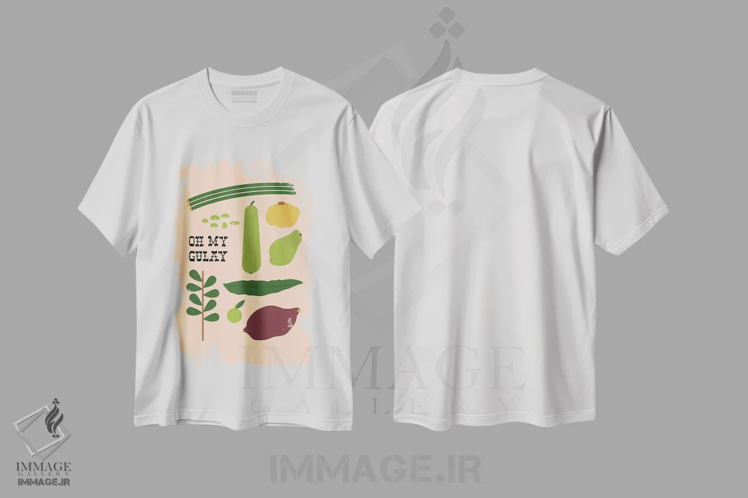 تیشرت سفید طرح دار ای وای سبزیجات!، دکور آسیایی اثر کارمن جابیر | immage.ir