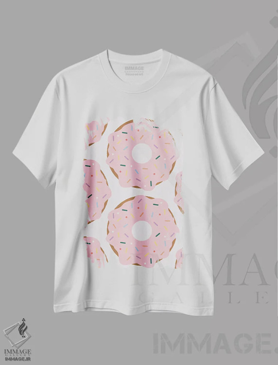 تیشرت سفید طرح دار پاشیده شده، تزئینی اثر کارمن جابیر | immage.ir
