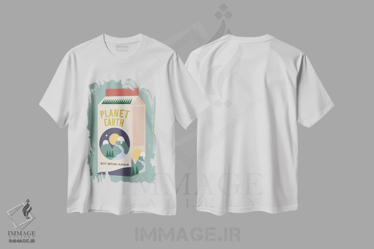 تیشرت سفید طرح دار بهترین پیش از انسان ها، تزئینی اثر کارمن جابیر | فروشگاه ایماژ