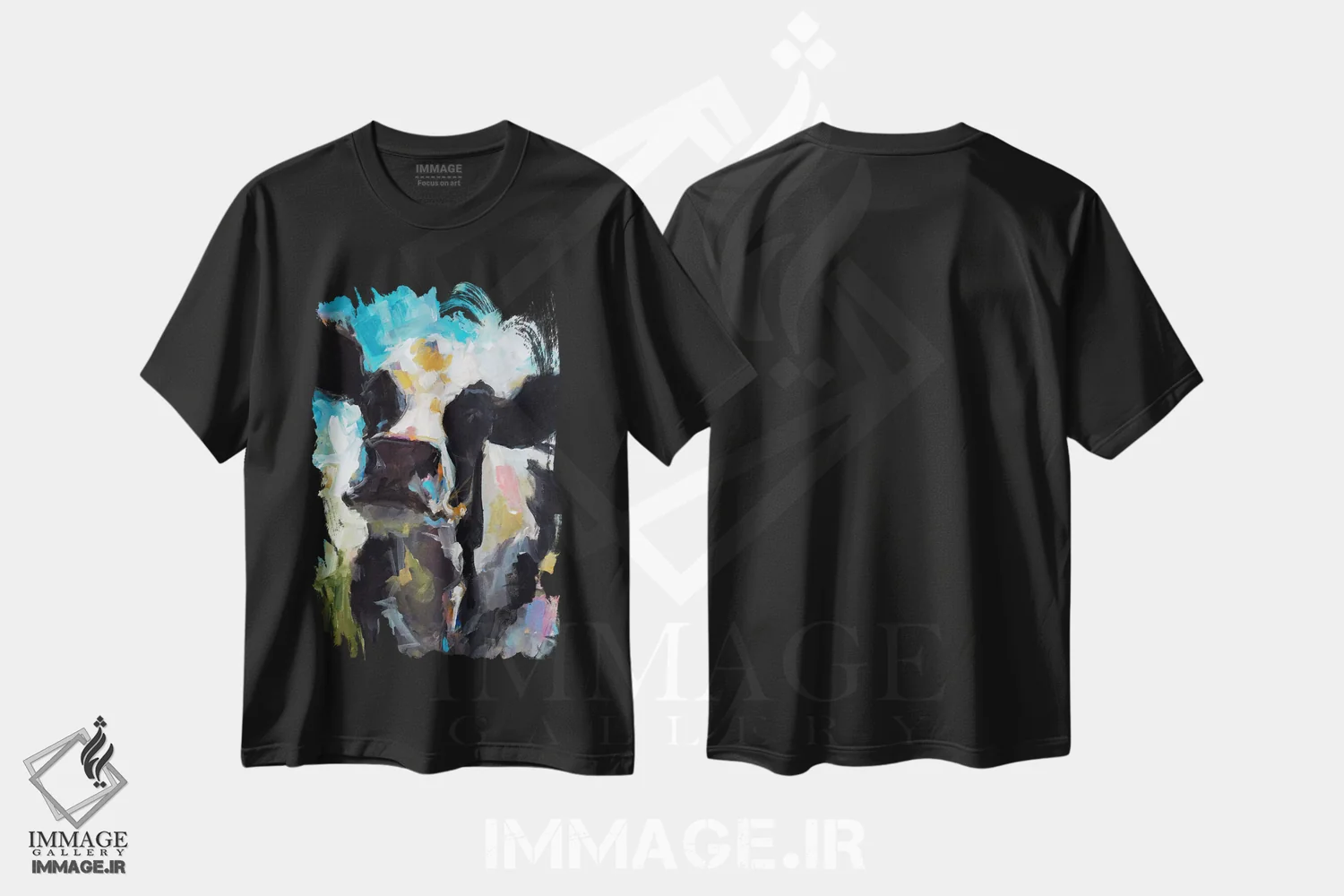 تیشرت مشکی طرح دار مروارید گلی، دکور روستایی اثر کاری جی هامفری | immage.ir