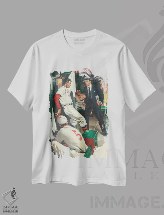 تیشرت سفید طرح دار کارآگاه پنجم، هنر فاخر اثر ارنست چیریاکا | فروشگاه ایماژ