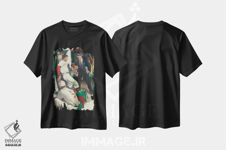 تیشرت مشکی طرح دار کارآگاه پنجم، هنر فاخر اثر ارنست چیریاکا | immage.ir