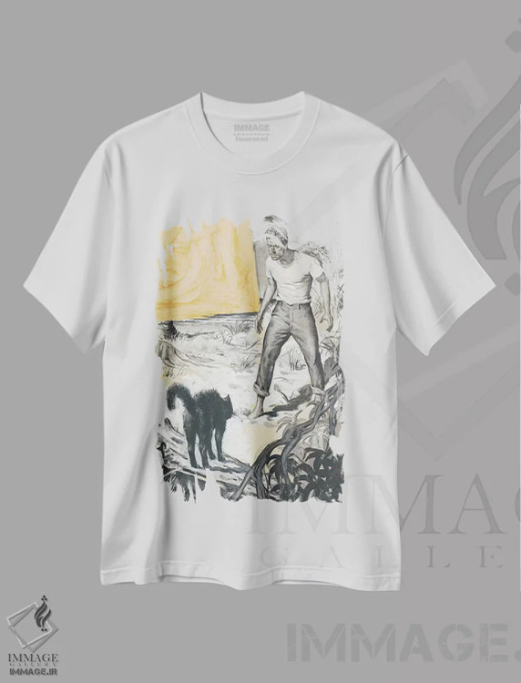 تیشرت سفید طرح دار کارآگاه دوم، هنر فاخر اثر ارنست چیریاکا | immage.ir