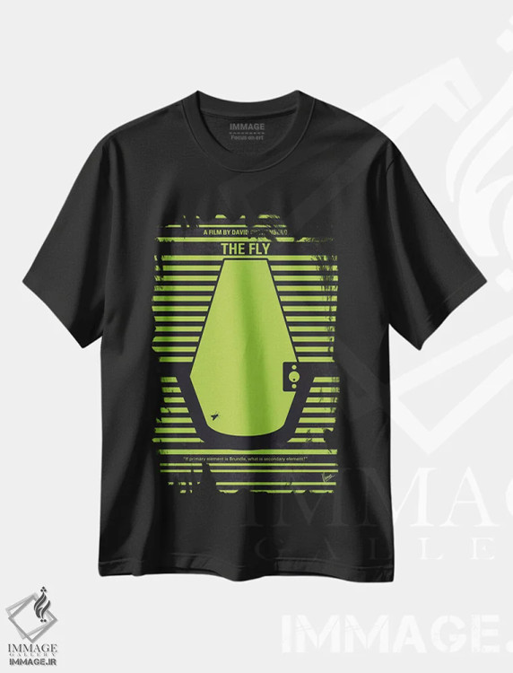 تیشرت مشکی طرح دار پوستر مینیمال فیلم مگس، هنر دیجیتال اثر چانکونگ | immage.ir