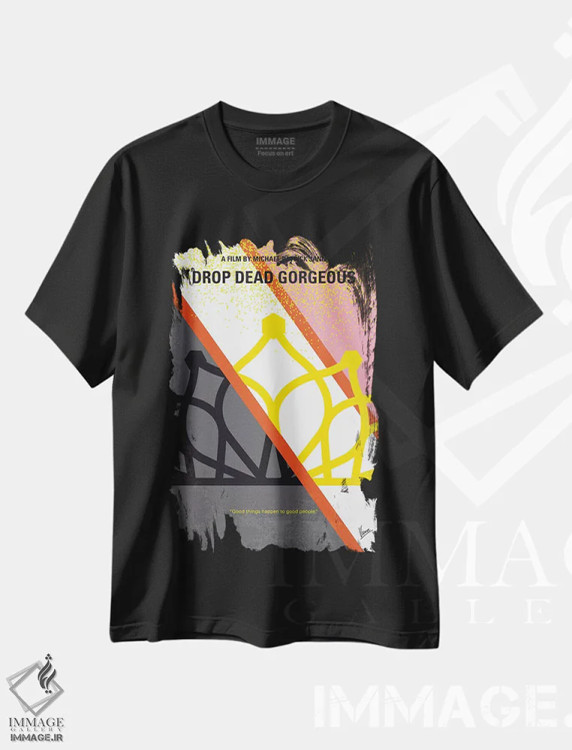 تیشرت مشکی طرح دار پوستر مینیمال فیلم بسیار زیبا و مردنی، هنر دیجیتال اثر چانکونگ | immage.ir