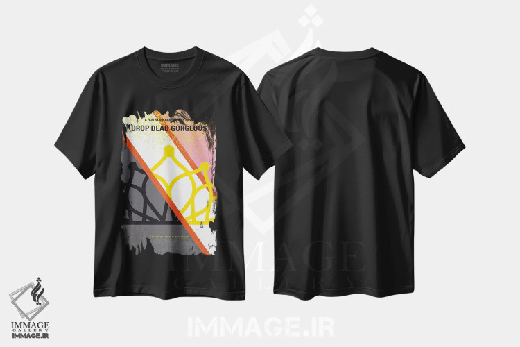 تیشرت مشکی طرح دار پوستر مینیمال فیلم بسیار زیبا و مردنی، هنر دیجیتال اثر چانکونگ | immage.ir