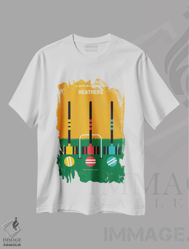 تیشرت سفید طرح دار پوستر مینیمال فیلم هیترز من اثر چانکونگ | فروشگاه ایماژ