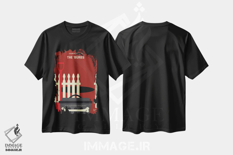 تیشرت مشکی طرح دار پوستر حومه شهر، هنر دیجیتال اثر چانکونگ | immage.ir