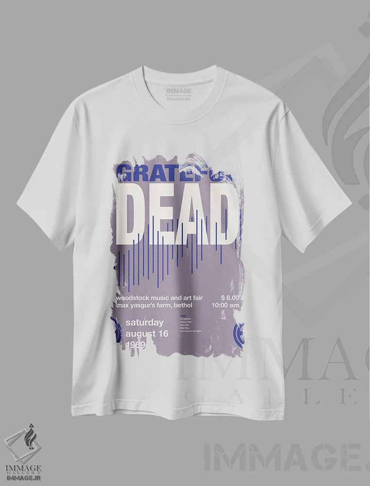 تیشرت سفید طرح دار پوستر گریتفل دد، تزئینی اثر چانکونگ | فروشگاه ایماژ