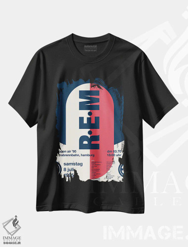 تیشرت مشکی طرح دار پوستر آر.ای.ام، تزئینی اثر چانکونگ | فروشگاه ایماژ