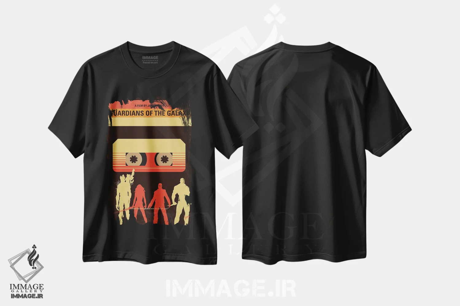تیشرت مشکی طرح دار پوستر نگهبانان کهکشان، هنر دیجیتال اثر چانکونگ | immage.ir