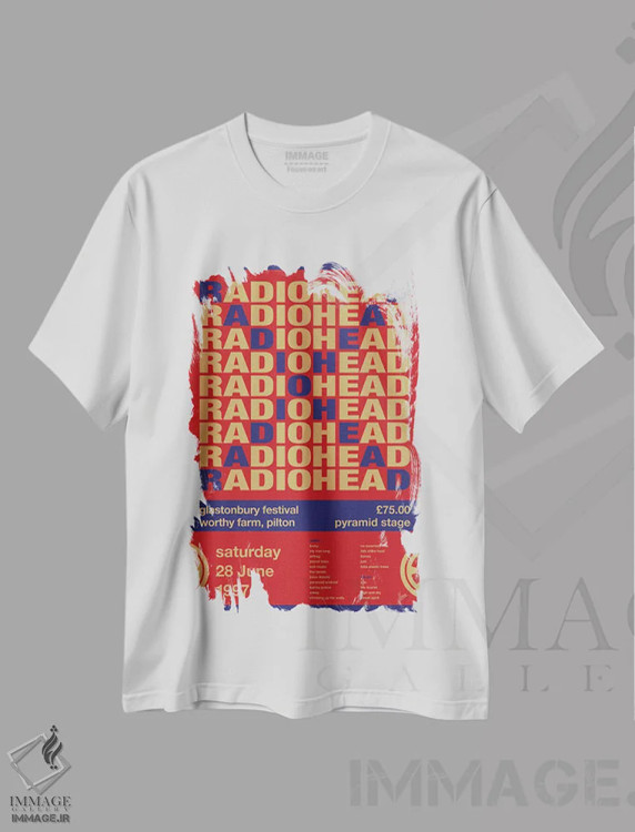 تیشرت سفید طرح دار پوستر ریدیوهد، تزئینی اثر چانکونگ | فروشگاه ایماژ