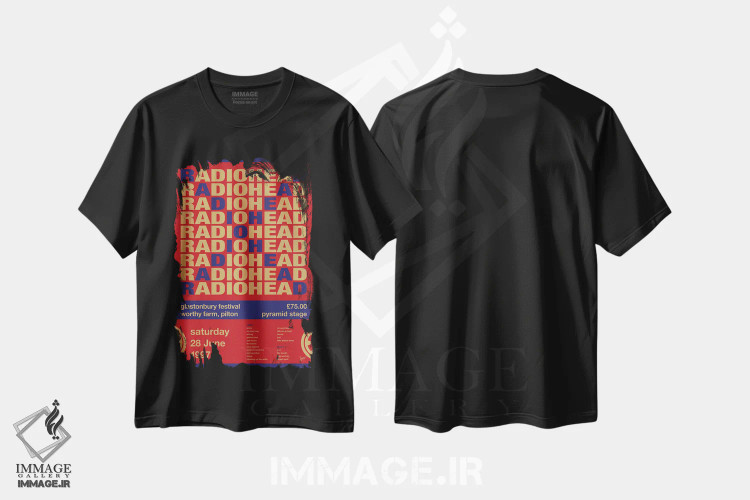 تیشرت مشکی طرح دار پوستر ریدیوهد، تزئینی اثر چانکونگ | immage.ir