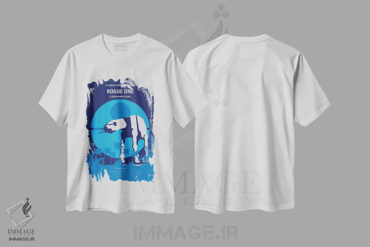 تیشرت سفید طرح دار پوستر روگ یک، پوستر مینیمال فیلم های اکشن و ماجراجویی اثر چانکونگ | immage.ir