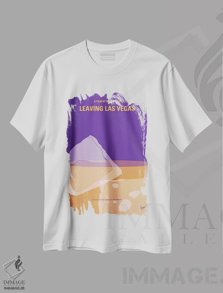 تیشرت سفید طرح دار پوستر مینیمال فیلم ترک لاس وگاس، هنر دیجیتال اثر چانکونگ | immage.ir